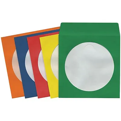 MAXELL 190132 - CD403 CD/DVD Storage Sleeves (100 pk; Colors)