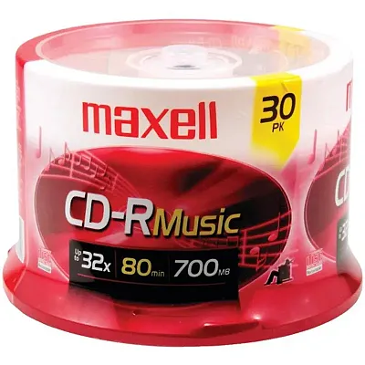 MAXELL 625335 Music CD-Rs (30-ct Spindle)