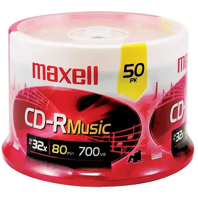 MAXELL 625156 - CDR80MU50PK Music CD-Rs (50-ct Spindle)