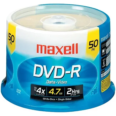 Maxell 635053/638011 4.7 Gb Dvd-Rs (50-Ct)