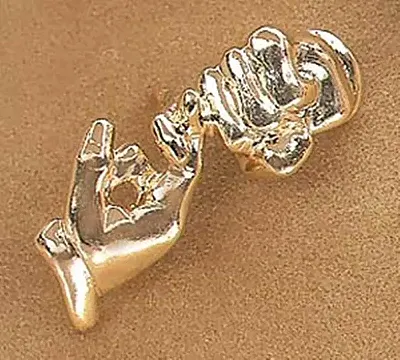 Friendship Goldplate Pin