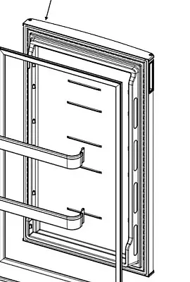 NORCOLD 640158 Freshfood Door And Gasket Ss