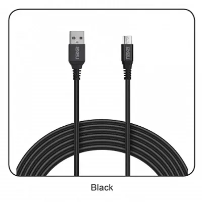 6 Ft. Fast Charge and Sync Round Micro USB Cable-BLACK