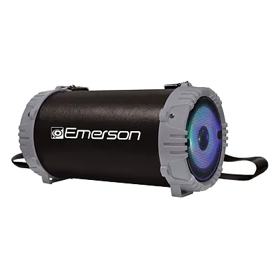 Emerson Eas-3001-Gray Portable Bluetooth Speaker With Led Lighting, Fm Radio, An