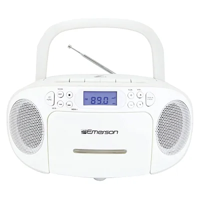 Emerson Epb-3003 White Cd/Cassette/Radio Boom Box, Epb-3003 (White)