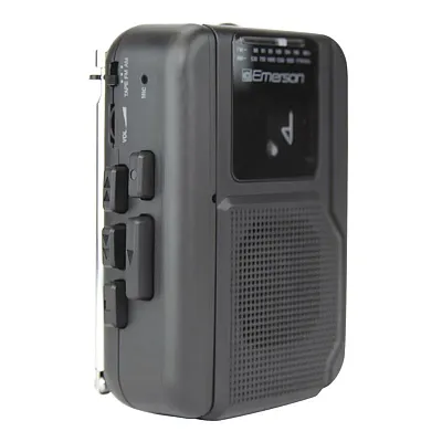 Emerson Epc-1001 Portable Cassette Player With Am/Fm Radio, Earbuds, And Bluetoo