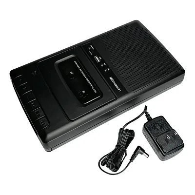 Emerson Epc-3000 Portable Cassette Player And Recorder, Black, Epc-3000