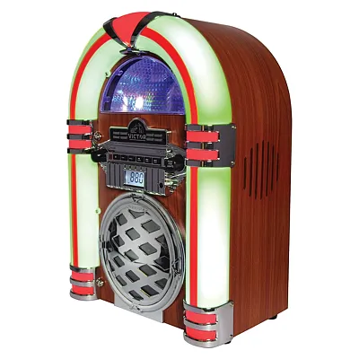 Victor Vdtj-1450-Mh 5-Watt Wilshire Desktop Bluetooth Home Jukebox With Built-In