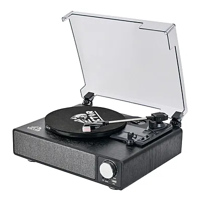 Victor Vhrp-1405-Bk 6-Watt Amherst 3-Speed Belt-Drive Manual All-In-One Turntabl