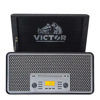 Victor Vwrp-5000-Gr 4-Watt Monument 3-Speed Belt-Drive Manual Turntable With Bui