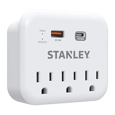 Stanley 30423 3-Ac Outlet 2-Usb Port 600-Joules Surgepro 3 Usb Extreme Surge Pro