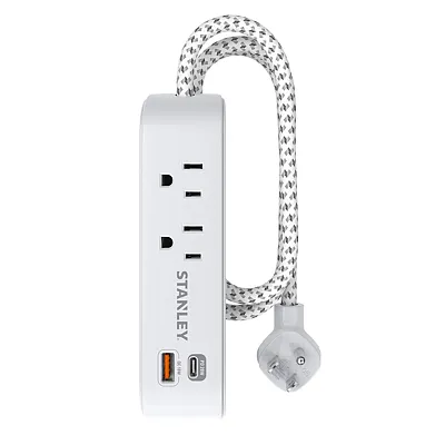 Stanley 33254 2-Ac Outlet 2-Usb Port 300-Joules Surgemax Surge Protector Power S
