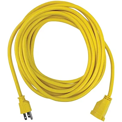 Stanley 33257 Outdoor Grounded Power Extension Cord, Yellow (25 Ft.)
