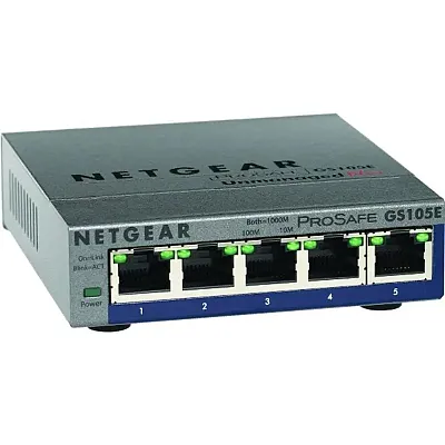 Netgear GS105E-200NAS Netgear 5 Port Gigabit Smart Switch