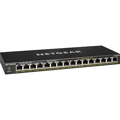 Netgear GS316P-100NAS 16 Port Gig Unmanaged Poe