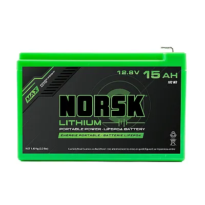 NORSK INC B12015C 12.8V-15Ah-Lifepo4-Sonar W/Charger