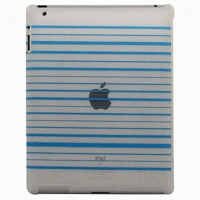 NUU BaseCase Stripe Protective Case iPad 2 & new iPad - Blue Str