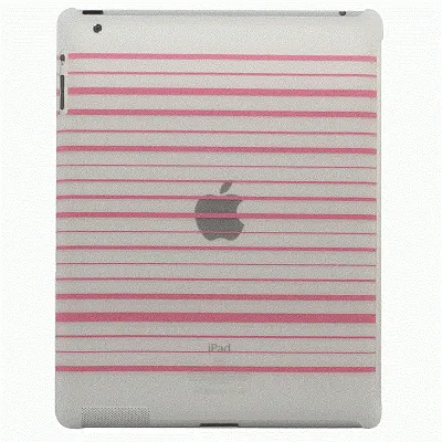 NUU BaseCase Stripe Protective Case iPad 2 & new iPad - Pink Str