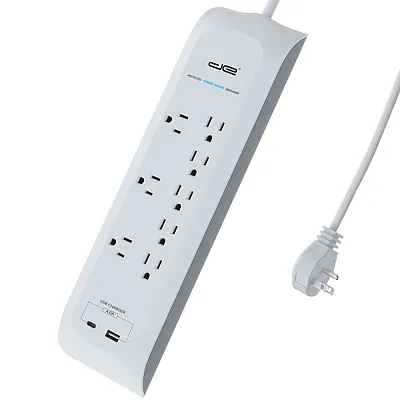 Digital Energy Dee1-1116 8-Ac Outlet, 2-Usb Port, And Ethernet/Telco 4,200-Joule