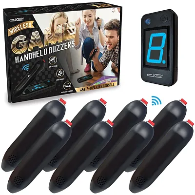 Digital Energy Deft-1736 Wireless Handheld Buzzer Game System Console (8 Pack)