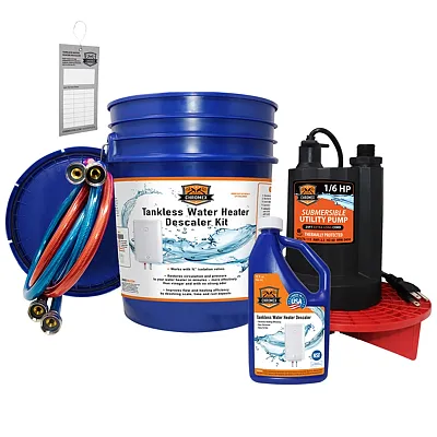 Chromex Dhx1-1055 Tankless Water Heater Flush Kit With Nsf-Certified Liquid Desc
