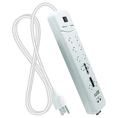 Digital Energy Dss5-1022-Wht 10-Ac Outlet, 2-Usb Port, And Coax 3,500-Joules Hea