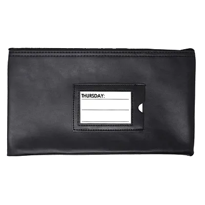 Nadex Coins Ncb9-1002-Blk Vinyl 7-Day Pack Of Zippered Bank Deposit Cash And Coi