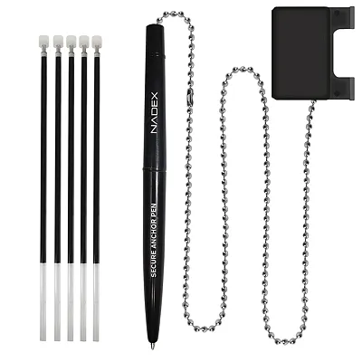 Nadex Coins Ncc1-1133 Ball And Chain Security Pen Set (1 Pen; Black)