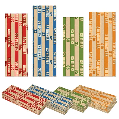 Nadex Coins Ncs8-1043 Flat Standard Striped Coin Roll Wrappers For U.S. Coins (5