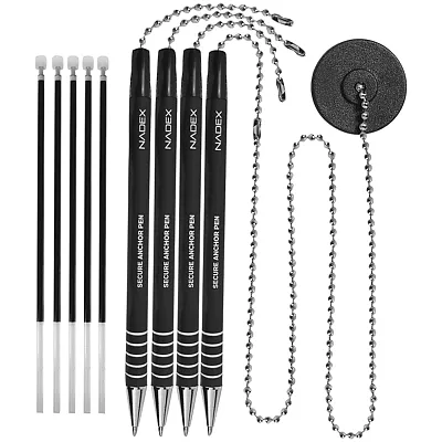 Nadex Coins Ncs8-1177 4-Pack Secure Counter Ballpoint Pens (Black)