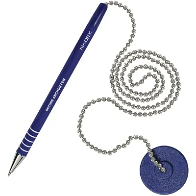 Nadex Coins Ncs8-1180 4-Pack Secure Counter Ballpoint Pens (Blue)