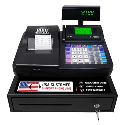 Nadex Coins Nxte-1994 Cr260 Electronic Cash Register With Steel Drawer, Thermal