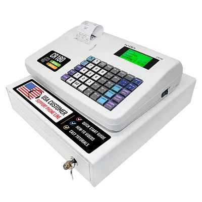 Nadex Coins Nxte-2036 Cr180 Electronic Cash Register With Locking Cash Drawer, T