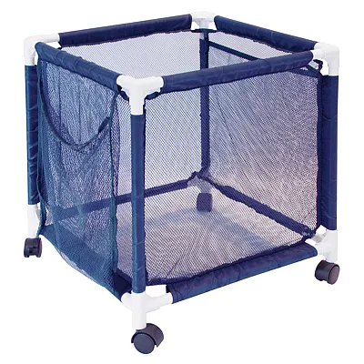 Pool Bins Pbft-1501 Pool Storage Organizer Mesh Rolling Pool Equipment Bin, Mini