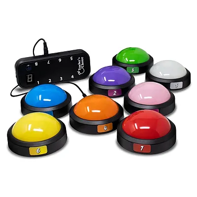 Teachers Choice Tcft-1301 Light-Up Game Buzzer System, 8 Pack