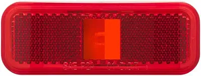 OPTRONICS A44RBP Red Lens For Rect Clnce Light