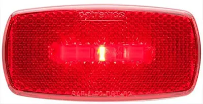 OPTRONICS MCL0032RBS 1Led M/C Lt;Ovl;Blk;Red
