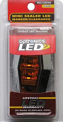 OPTRONICS MCL13ATRS Led Mini M/C Chrome;Amb