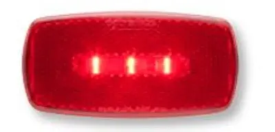OPTRONICS MCL32RBBP Led Mark Light;Oval;Blk Bse;Red;