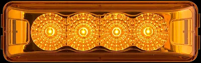 OPTRONICS MCL63ABP 4 Led Miroflex Thin Line;Amber;Poly