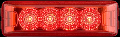 OPTRONICS MCL63RBP 4 Led Miroflex Thin Line;Red;Poly