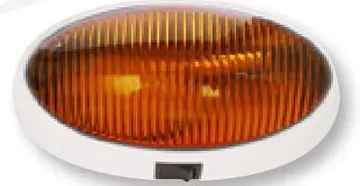 OPTRONICS RVPL7AP Porch Light Oval W/Sw Amb