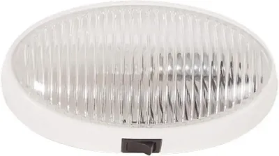 OPTRONICS RVPL7C Porch Light Oval W/Switch; Clear
