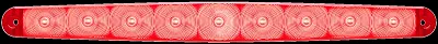 OPTRONICS STL63RB Led S/T/T Light;9 Diode; Red