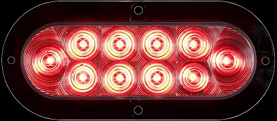 OPTRONICS STL88RCB Led Tail Lig Oval;Surf/Flang Mt Clr