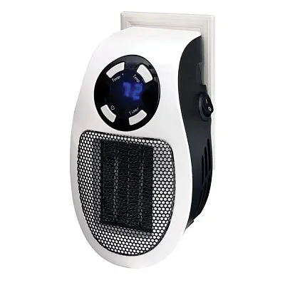Optimus H-7801 Wall Outlet Plug-In Handy Heater With Thermostat And Timer