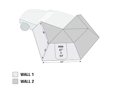 OVERLAND VCL 18209909 Nomadic 270 Lt Awning Wall 2 Driver