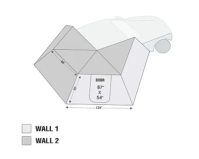 OVERLAND VCL 18239909 Nomadic 270 Lt Awning Wall 2 Passen