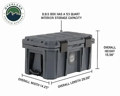 OVERLAND VCL 40100001 D.B.S. - Dark Grey 53 Qt Dry Box