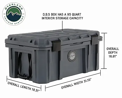 OVERLAND VCL 40100011 D.B.S. - Dark Grey 95 Qt Dry Box